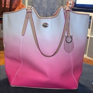 Pink and White Ombrè Coach Purse